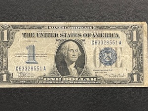 lot 25 image: 1934 $1 Dollar Silver Certificate Funnyback Bill