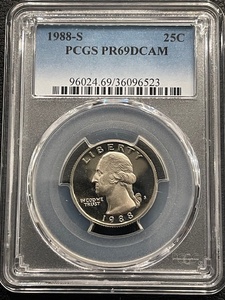 lot 26 image: 1988-S Washington Quarter Proof PCGS PR69 Deep Cameo