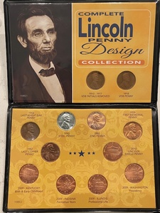 lot 34 image: Complete Lincoln Penny Design Collection