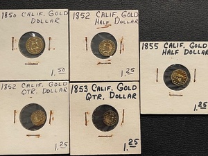 lot 62 image: 1850s California Gold Coins