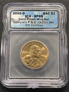 lot 72 image: 2005-D Sacagawea Dollar ICG SP69