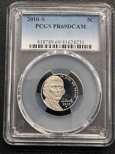 lot 85 image: 2010-S Jefferson Nickel Proof PCGS PR69 Deep Cameo