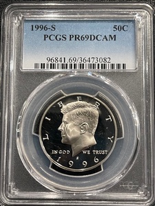 lot 87 image: 1996-S Kennedy Half Dollar Proof PCGS PR69 Deep Cameo