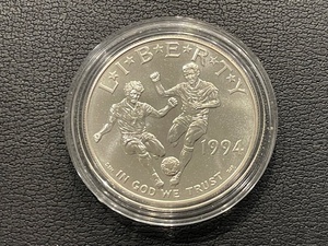 lot 92 image: 1994-D World Cup Silver Dollar