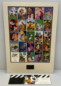 lot 27 image: 1998 Disneyana Convention 75 Years Of Love And Laughter Limted Edition Trading Cards Uncut Sheet Matted With COA 17 x 24 12
