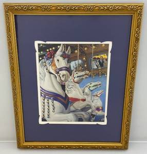 lot 30 image: RARE Disneylands 54th Anniversary Tom Sawyers Islands Print Framed Behind Glass 16 14 x 20