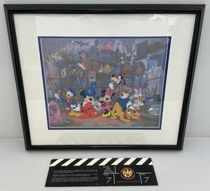 lot 31 image: 1998 Disney Sericel Limited Edition Fond Memories With Mickey And Friends Framed Bihind Glass 19 12 x 22 12