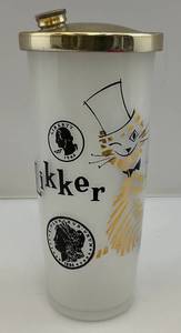 lot 42 image: Vintage MCM Cocktail Shaker Novelty Likker Kitty Cat Drink Mixer Coin Bank