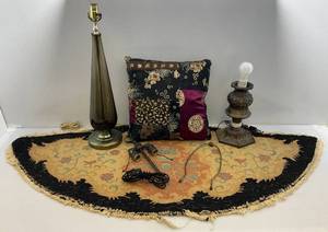 lot 104 image: Vintage Lamps, Rug & More