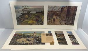 lot 110 image: 1974-75 John Falter 3M Company Print Set (6) Prints
