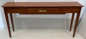 lot 172 image: Wooden Side Table With One Drawer 59 L x 29 T x 12 W
