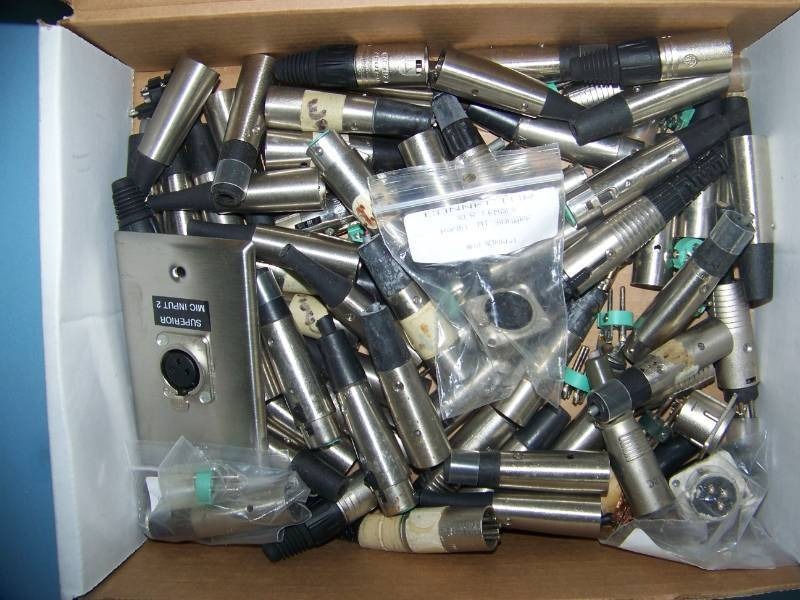 lot 91 image: Miscellaneous Lot of Pro Audio XLR Connectors  Adapters and Accessories
