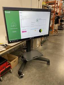 lot 1 image: NearHub S55 Innovative All-in-One Wi-Fi Digital Whiteboard HD 4K Video Smart Display & Ergotron Neo-Flex Mobile Media Cart