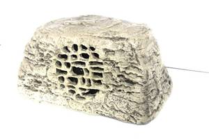 lot 63 image: New in Box Rockustics Rocquette Grey Color Rock-Shaped Outdoor Patio  Landscaping Pro Audio Speaker