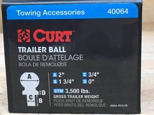 lot 86 image: Curt Trailer Ball Model # 40064 0806248.63