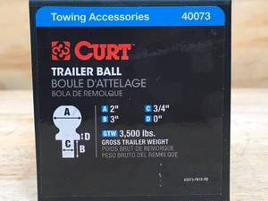 lot 90 image: Curt Trailer Ball Model # 40073 0806249.70