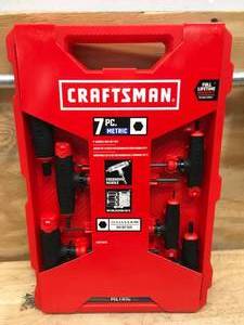 lot 27 image: Craftsman T-Handle Metric Hex Key 7 Piece Set Model # CMHT26016
