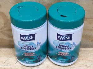 lot 108 image: Lot of 2 - Hand Sanitizing Wipes (80 wipes per container)