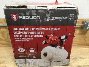 lot 150 image: Red Lion Shallow Well Jet PumpTank System Model # RL-SWJ50RL6H