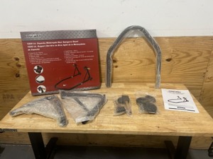 lot 153 image: MR. BLACKSMITH 1000 Lb. Capacity Motorcycle Rear Swing Arm Stand