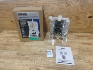 lot 44 image: Roughneck Air-Operated Double Diaphragm Pump, 12in. Ports, 14.5 GPM, Polypropylene