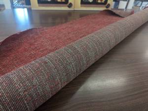 lot 21 image: 58 Upholstery Roll - Stylish Red Denim Like Material