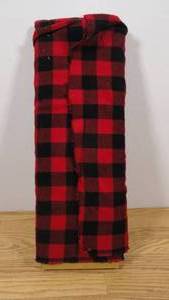 lot 63 image: Red Black Buffalo Flannel Shirting Fabric