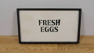 lot 82 image: Medium Sized Hand Crafted Kitchen Wall Decor-Fresh Eggs