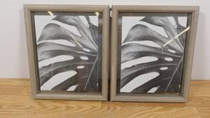 lot 84 image: Set of 2 Natural Look 8 x 10 Picture Frames w Glass Insert-Some Scuffs