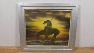 lot 92 image: 20 x 17.5 End of Trail Framed Print