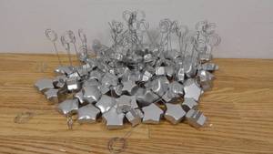 lot 105 image: Lot of 81 Silver Star Name Tag Place Holders