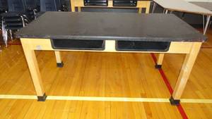 lot 142 image: 59.5 x 29.5 x 29.5 Activities Table with Side Cubbies