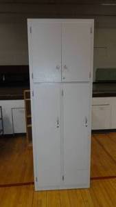 lot 190A image: Large Gray Cabinet -85.5H x 30W x 24D