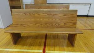 lot 1A image: 66.5 x 33-Solid Oak Pew-BenchNook