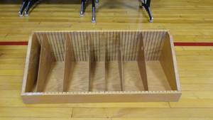 lot 18A image: 32.75 x 14 Adjustable Angled Cubby Shelf