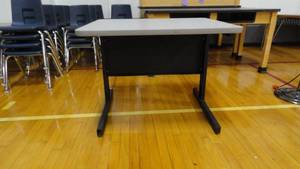 lot 48A image: 36 x 30 Gray Workstation Desk