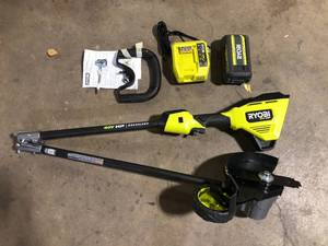 RYOBI 40V HP Brushless Stick Lawn Edger with 4.0 Ah Battery and Charger Customer Returns See Pictures
