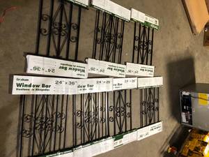 Lot of Grisham 24 in. x 36 in. Spear Point Window Bar Guard Customer Returns See Pictures