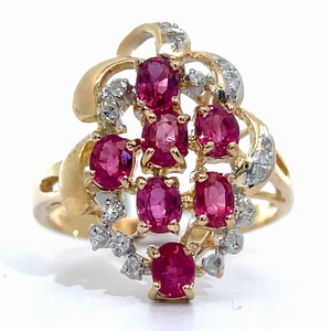 lot 30A image: 2.12 Carat Natural Ruby & Natural Diamond Ring in 14K Yellow Gold $3,590 Appraisal Included VIDEO