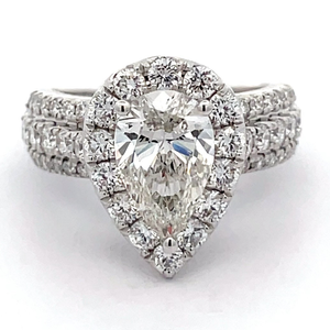 lot 0G image: Brand New 3.50 Carat Diamond Ring in 18K White Gold $6,550 Retail VIDEO