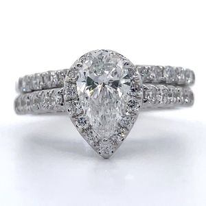 lot 5E image: Brand New 2.00 Carat Diamond Engagement Ring Set in 14K White Gold $4,400 Retail VIDEO