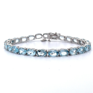lot 47A image: Brand New 15.00 Carat Blue Topaz Bracelet