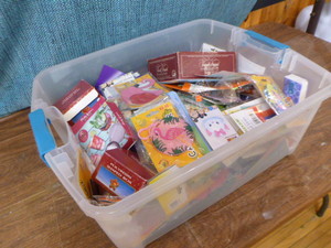 Tote of School Supplies, Games and Novelties