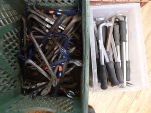 Lot of Steel Crow Nail Pullers