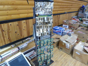 Rack with Letters and Numbers