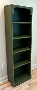 lot 26 image: Thin Green Bookshelf