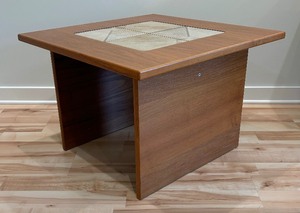 lot 51 image: Gangso Mid Century MCM Vintage Danish Modern Teak Wood Ceramic Tile Coffee Table