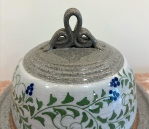 lot 62 image: Soda Creek Pottery Covered Butter Dish