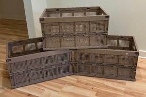 lot 105 image: Four Foldable Storage Crates