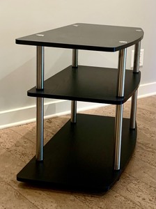lot 41 image: Three Tiered Black Media Stand